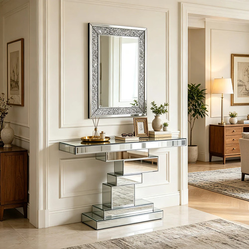 Piece silver mirrored - silver,