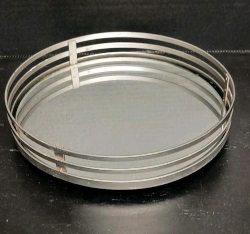Silver round mirrored - mirrored, vanity
