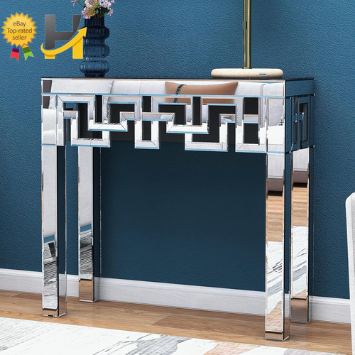 Silver console table with - console,