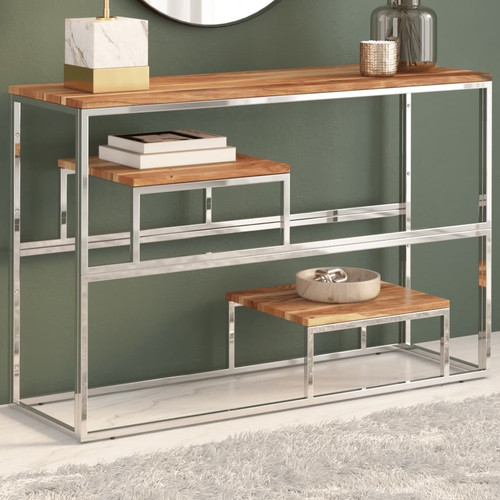 Console table silver stainless - console,